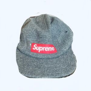 Supreme grey wool camp hat